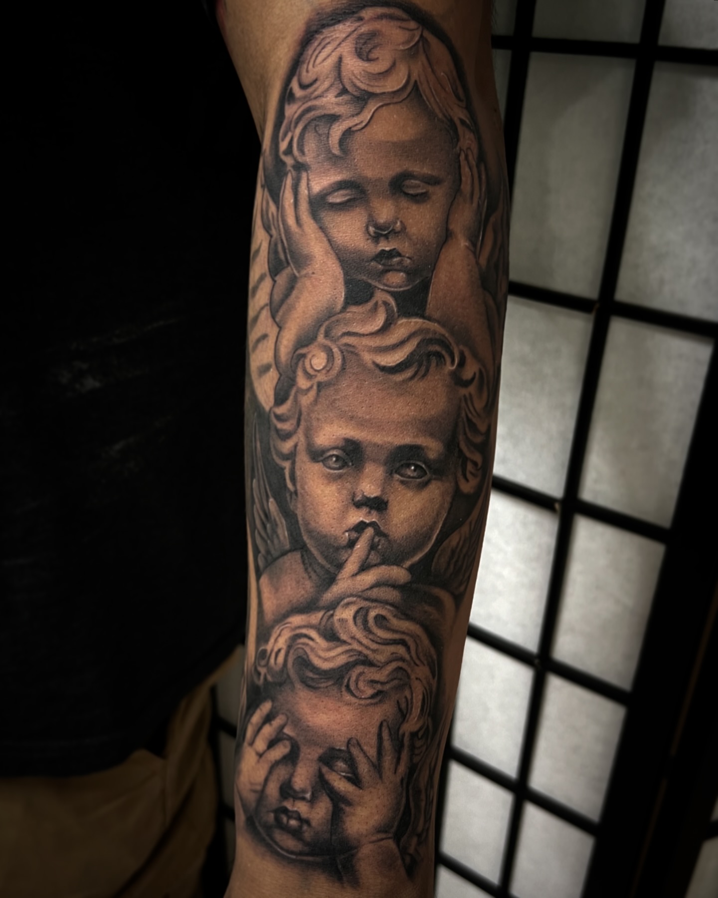 Tattoo by @nickbridwelltattoo — black_and_grey, realism