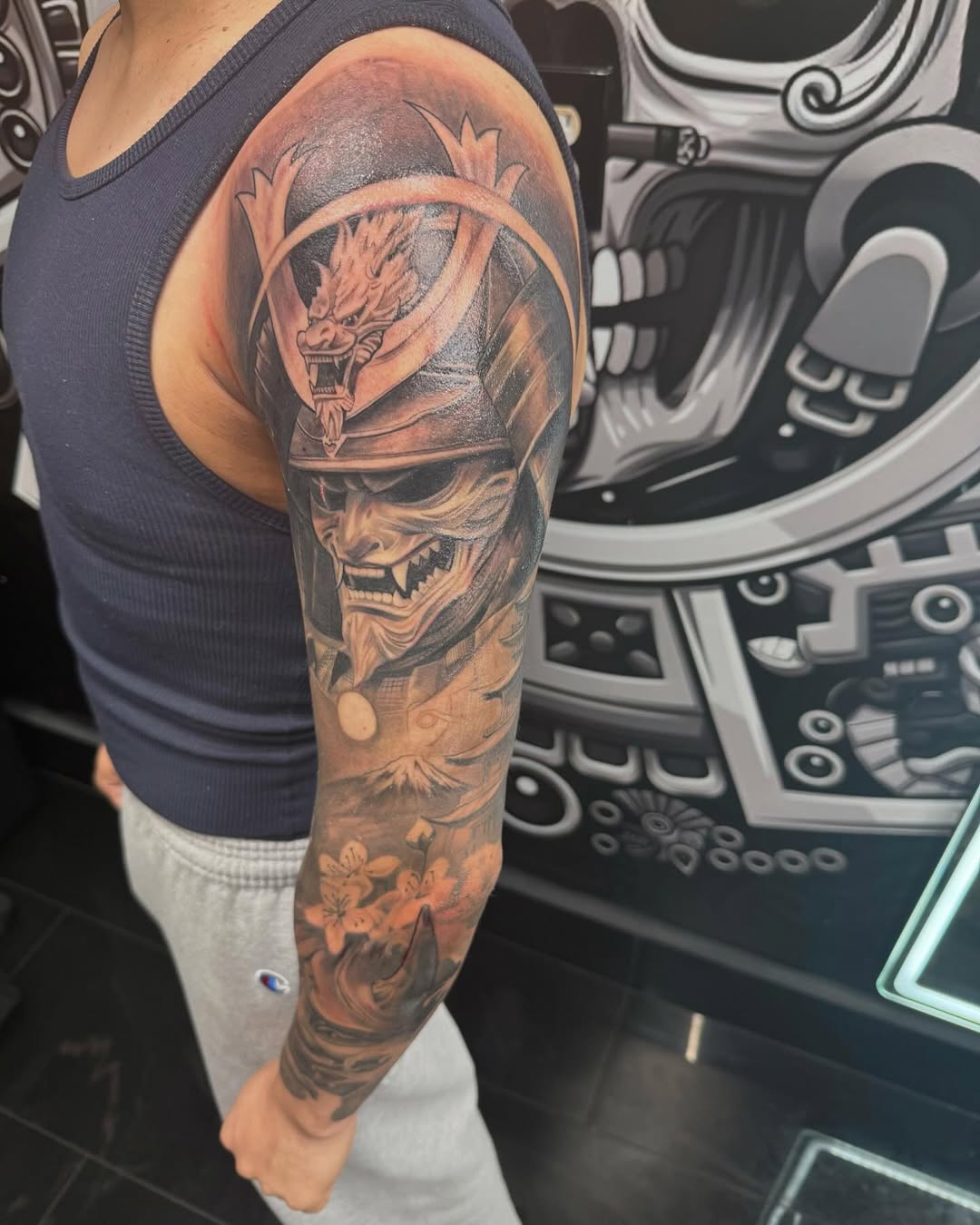 Japanese tattoo on the forearm by Ivan Martinez