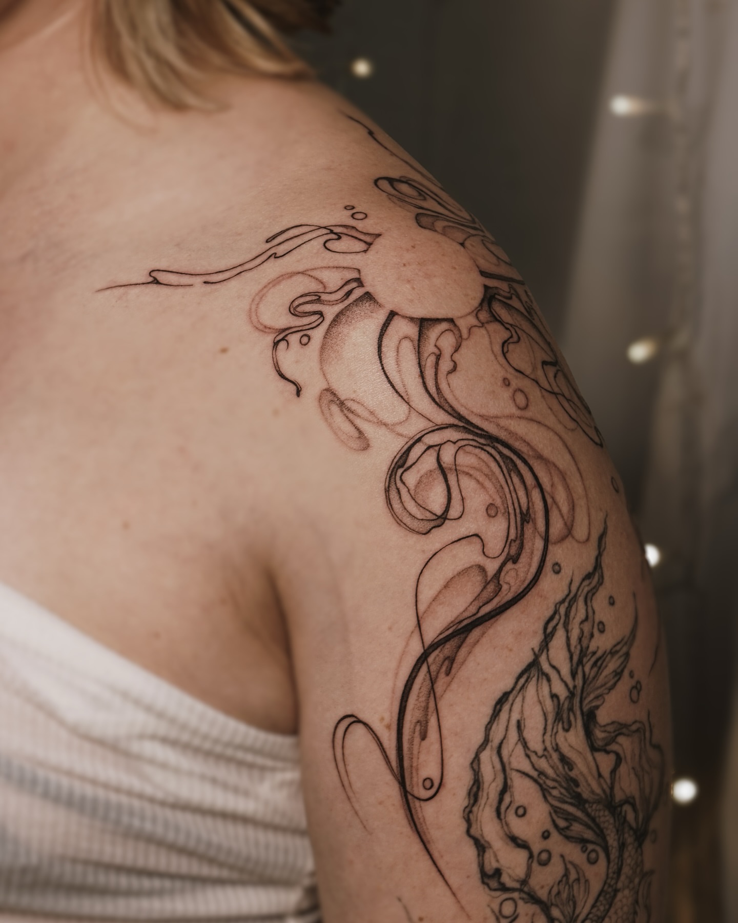 Octopus black and grey tattoo on the shoulder by ᴛᴀᴛᴛᴏᴏ ᴀʀᴛɪꜱᴛ 📍Portland, OR