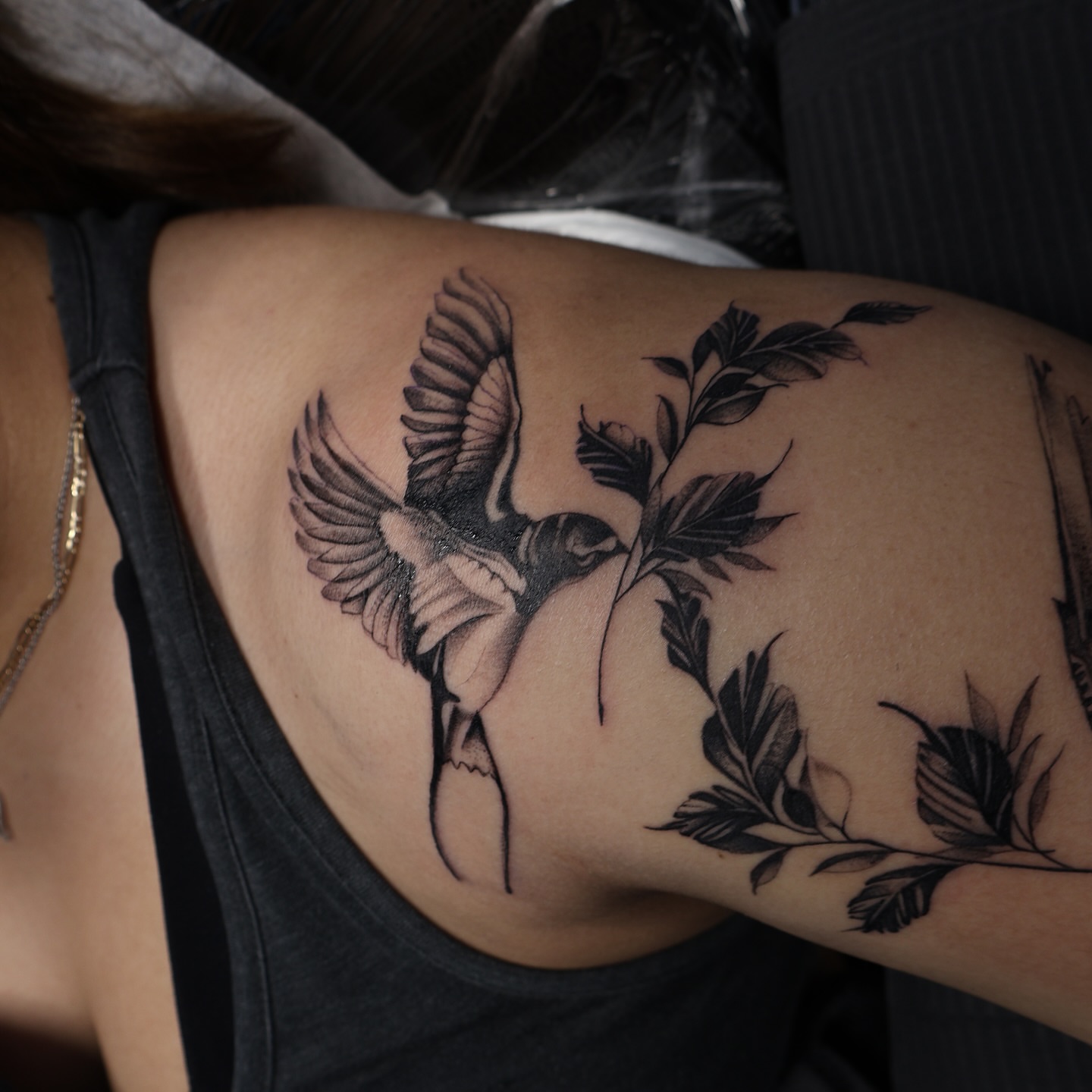 Tattoo by @tattoosbysinderella — black_and_grey