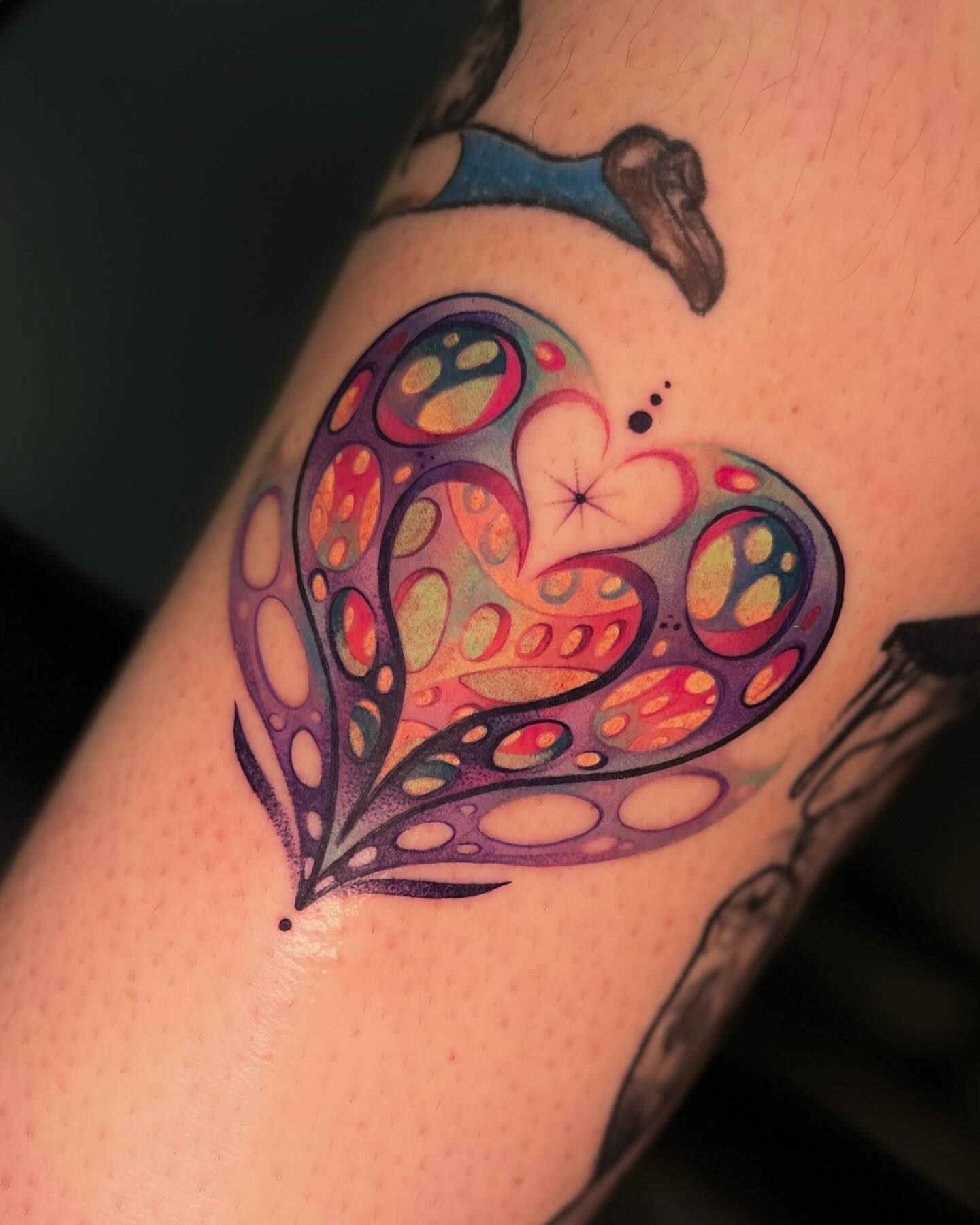 Tattoo by @mattisonfire — dotwork, geometric