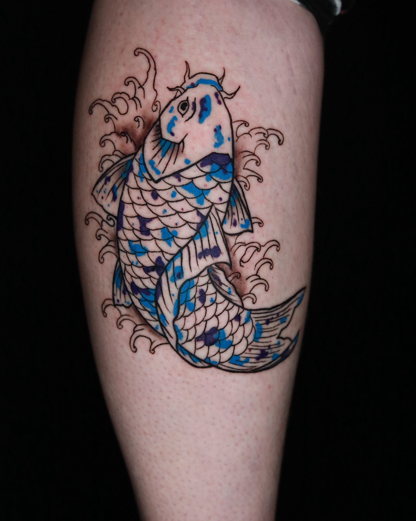 Koi fish japanese irezumi tattoo on the forearm by memo