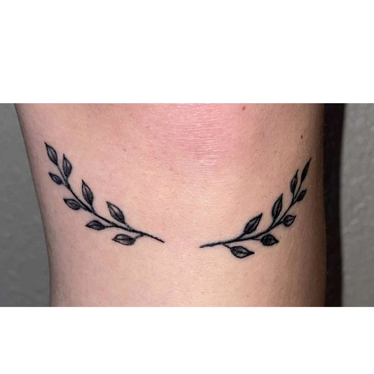 Branch with leaves black and grey tattoo on the forearm by The Fabled Tattooist (Alyssa Summers), Eagle Point, Oregon