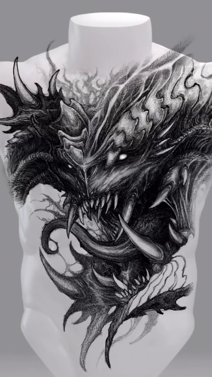 Tattoo by @rokyeom_ β dark_realism, black_and_grey