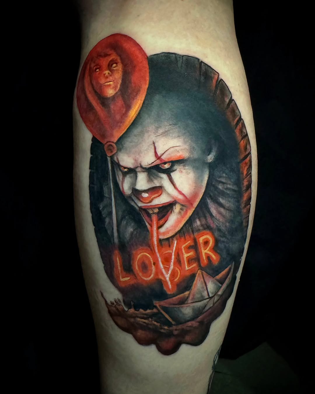 Tattoo by @ladymonsterfacetattoos — realism, dark_realism