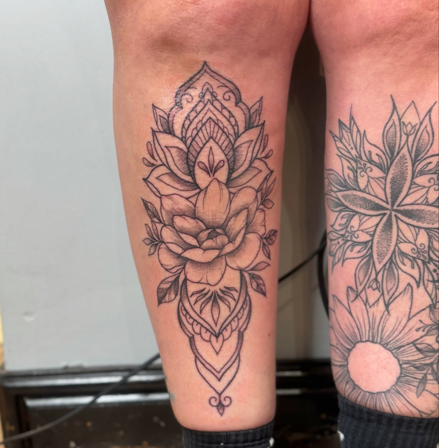 Tattoo by @gchlo123 — black_and_grey