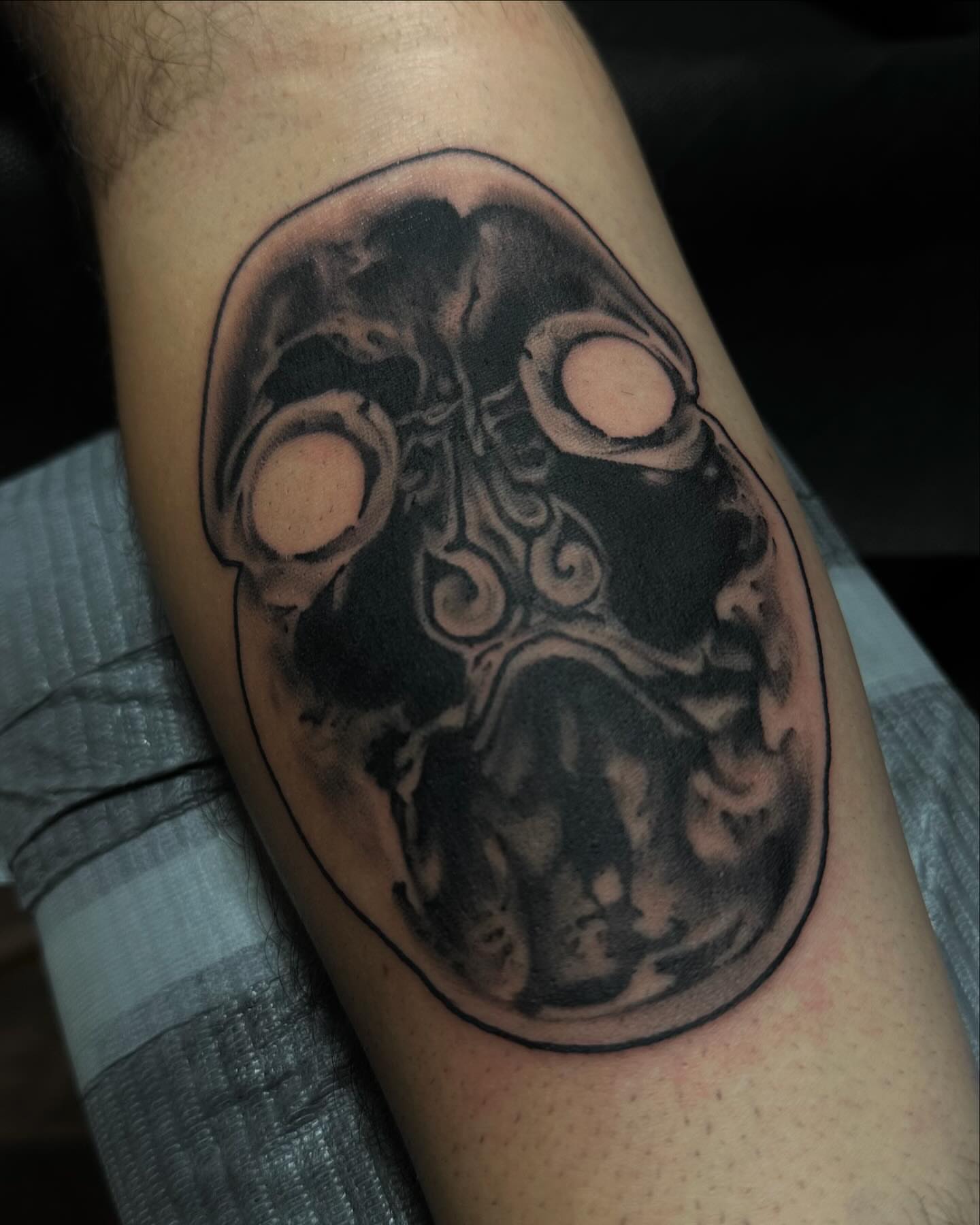Tattoo by @shriekingpossum — black_and_grey
