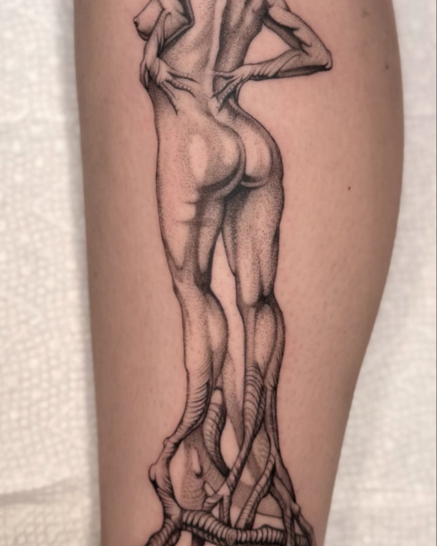 Tattoo by @turnipgirl_tattoo — dotwork, realism