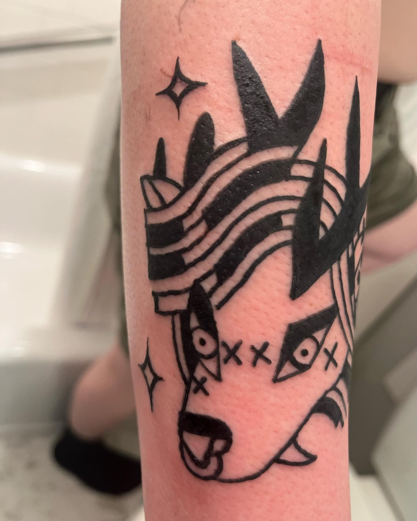 Tattoo by @birdfingers — black_and_grey