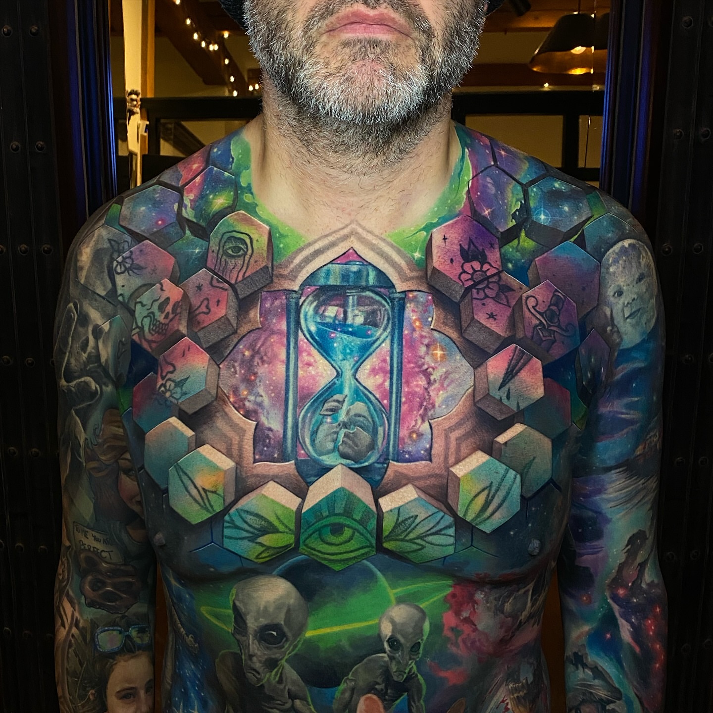 Tattoo by @jesse_rix — geometric, surrealism