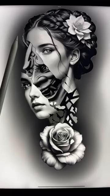 Tattoo by @a5ink — realism, black_and_grey
