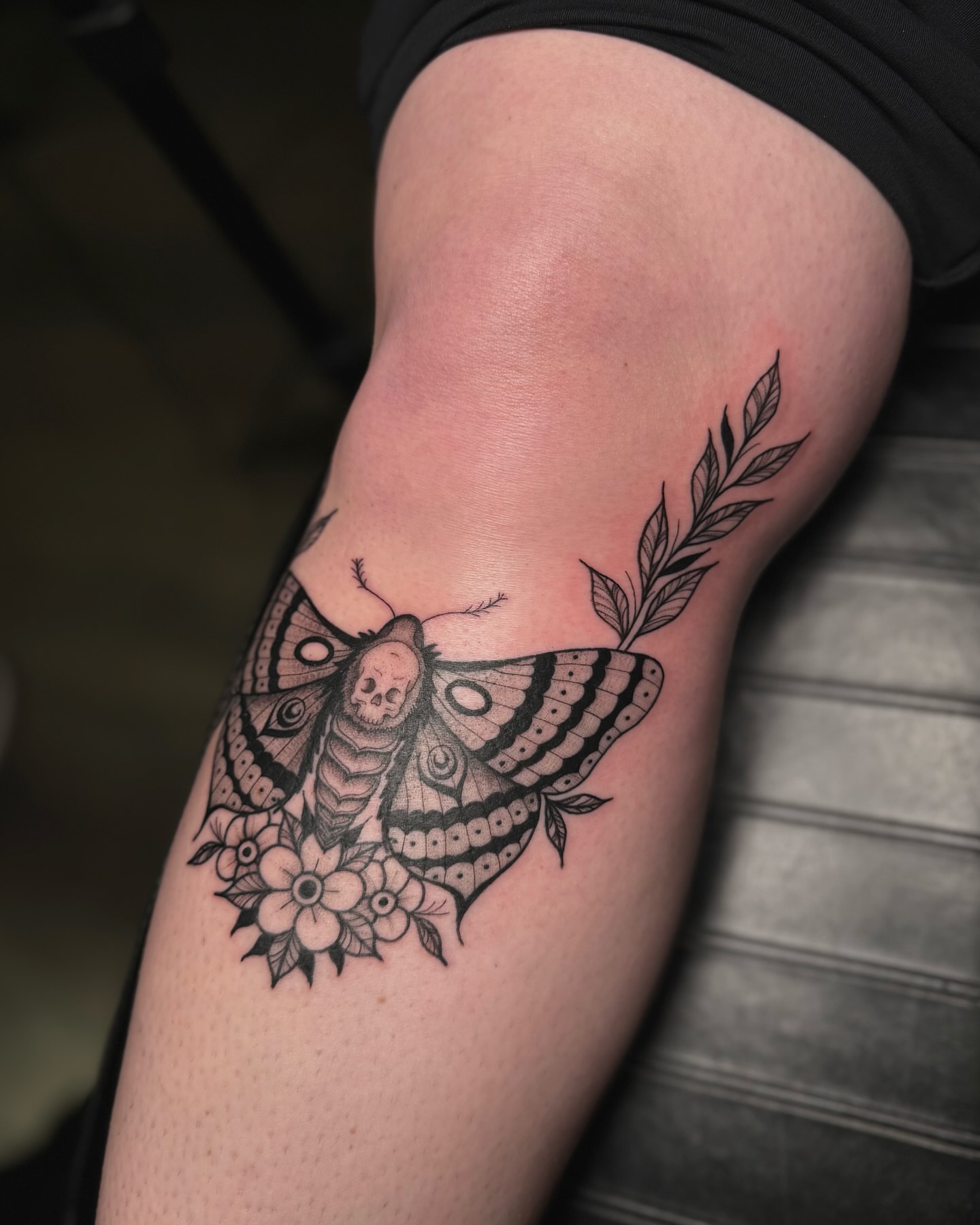 Tattoo by @koko_tattoos — black_and_grey