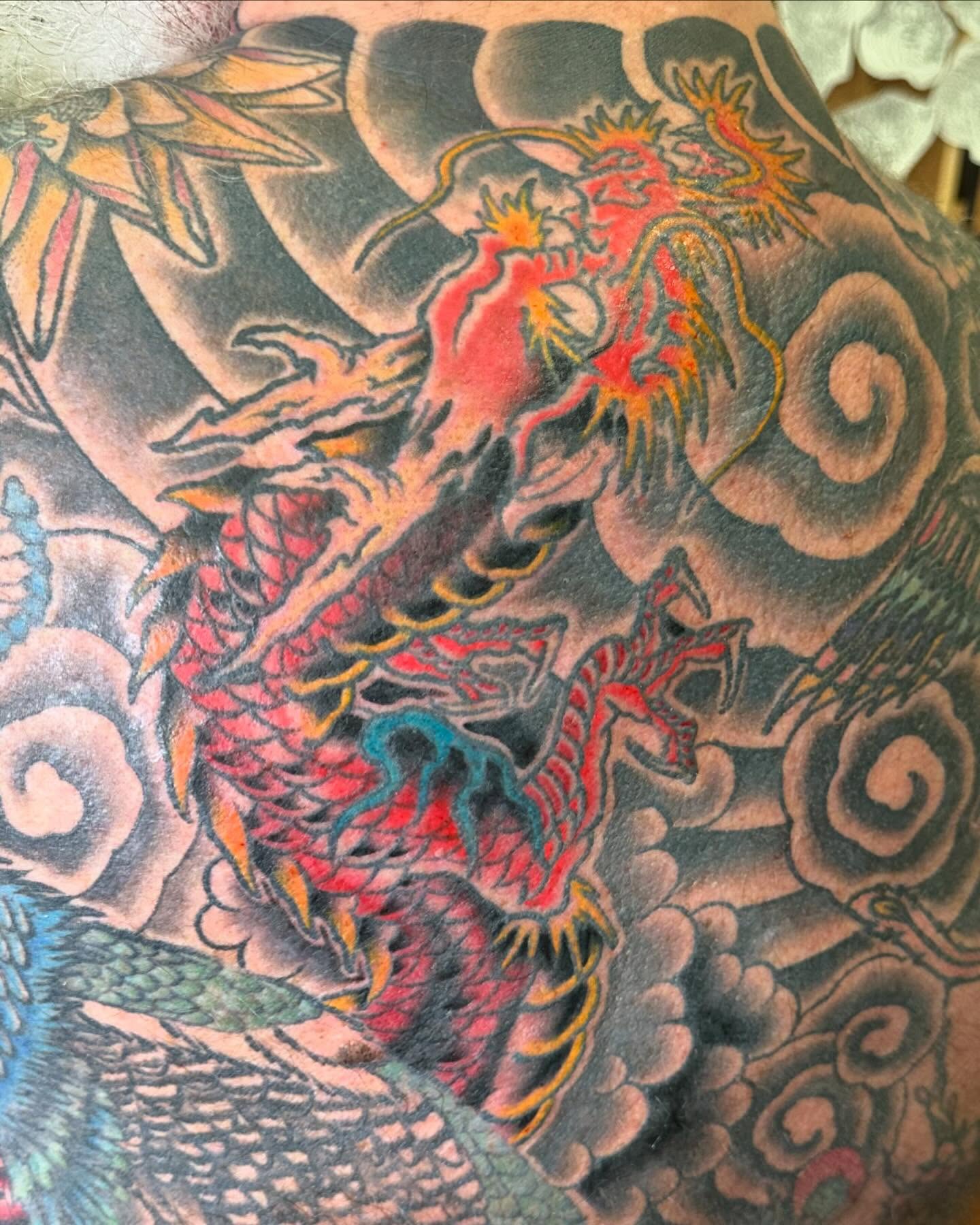 Tattoo by @sailorsushi_ — japanese_irezumi, black_and_grey
