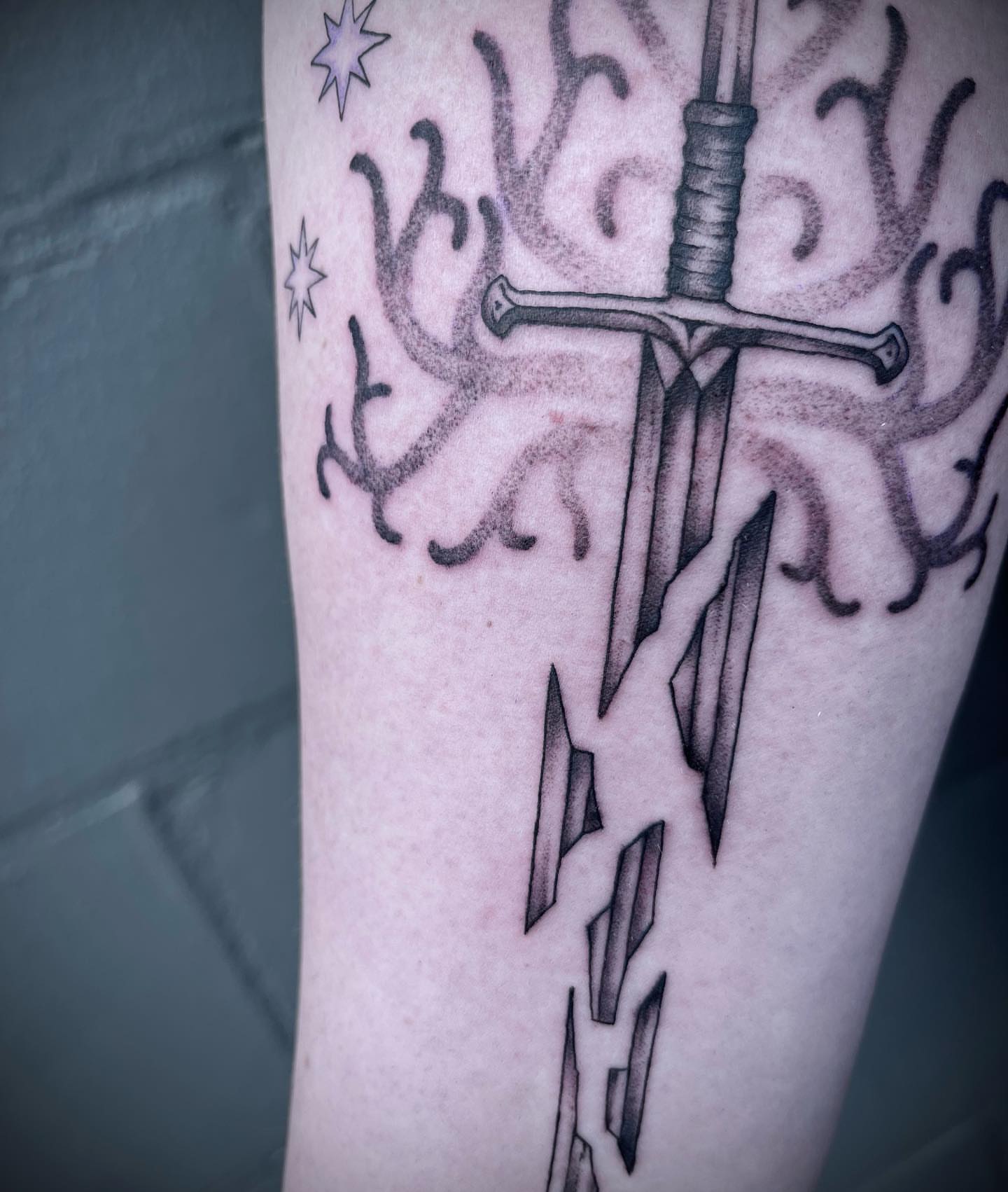 Tattoo by @rosie_coyote — black_and_grey, realism