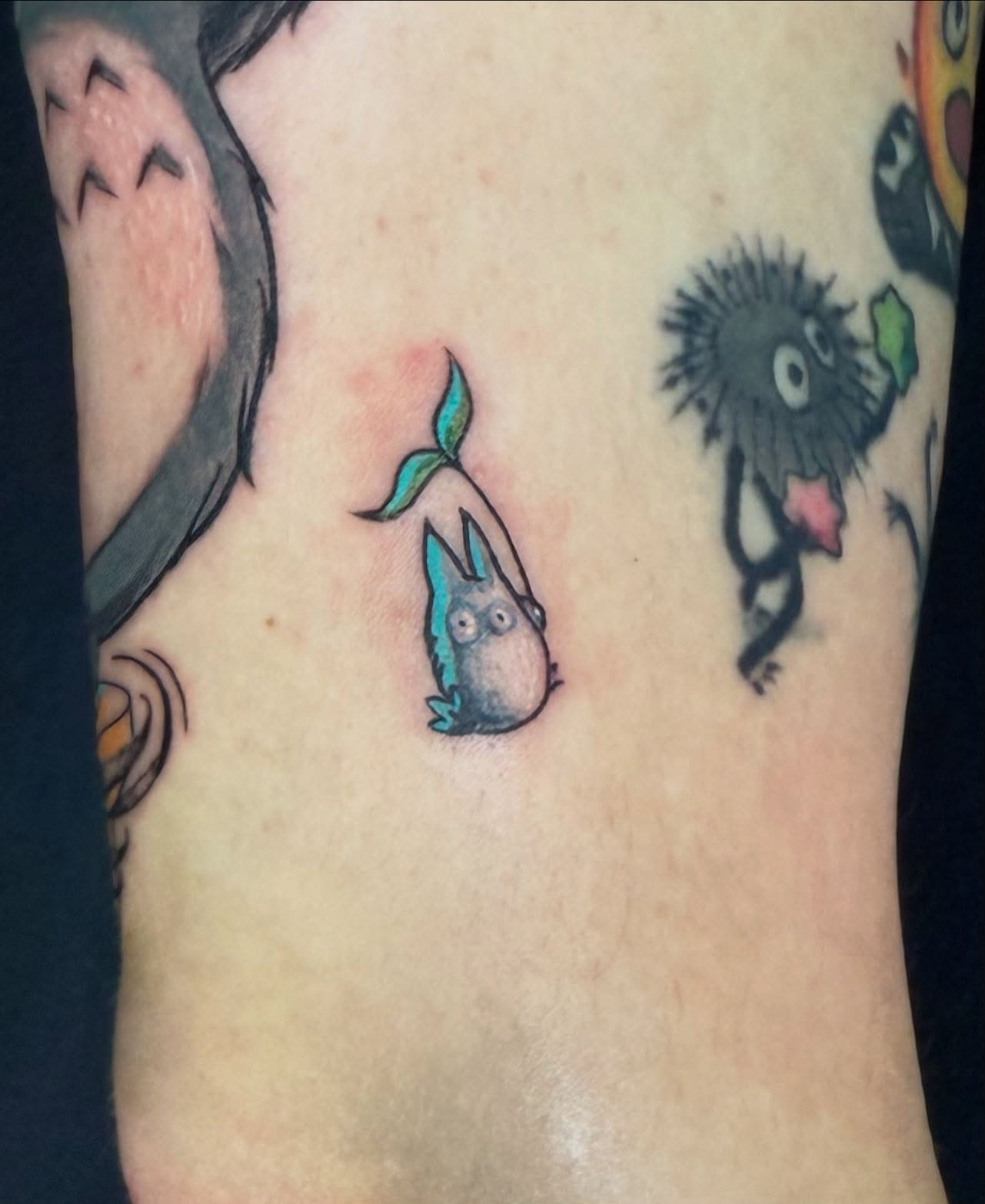 Tattoo by @yourlocalmisfit — dotwork, anime
