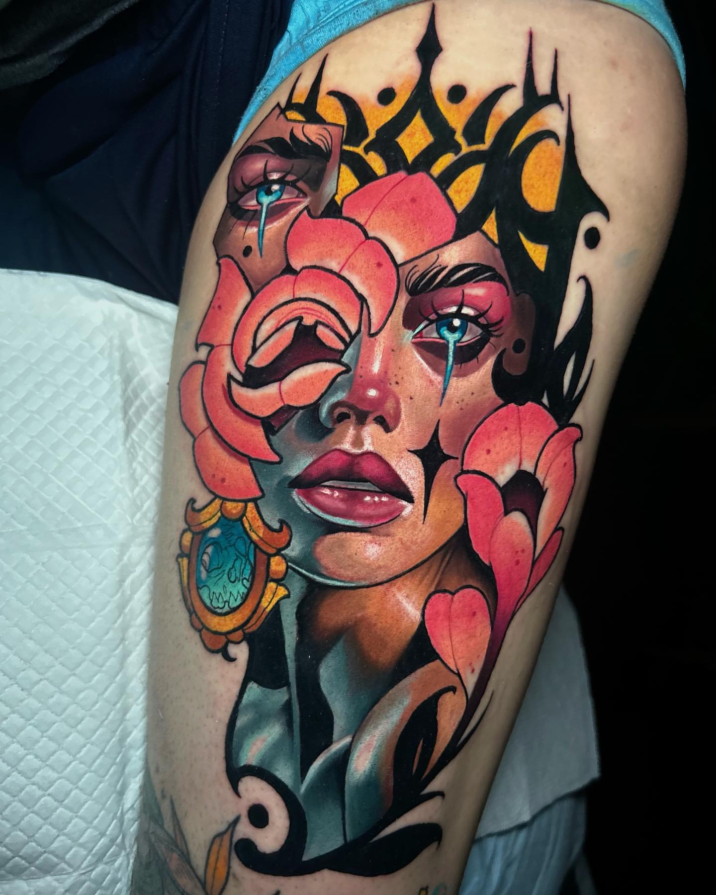 Tattoo by @teamrockettattoo — american_traditional, realism