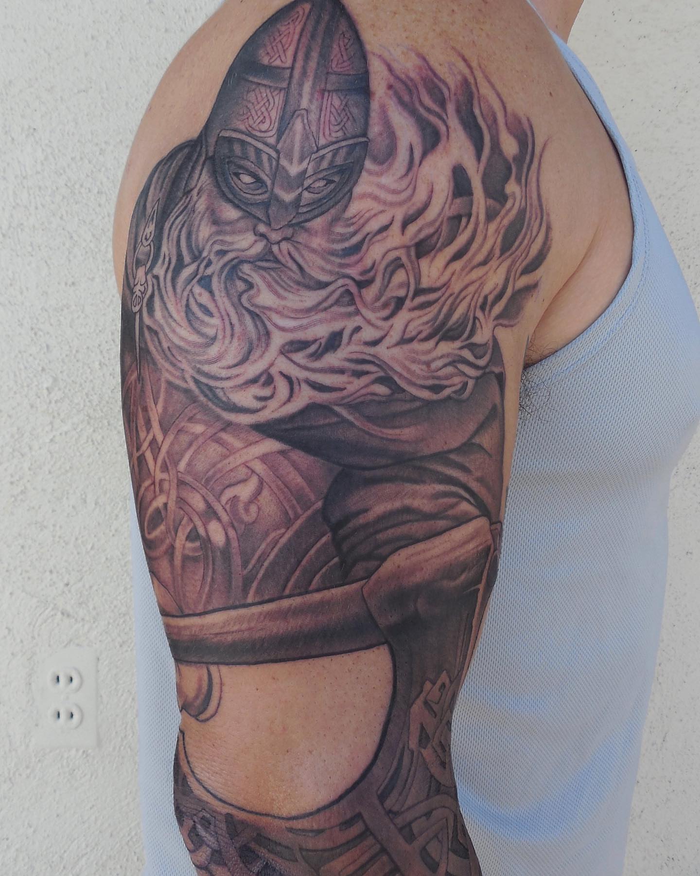 Tattoo by @fortune_glory — black_and_grey, realism