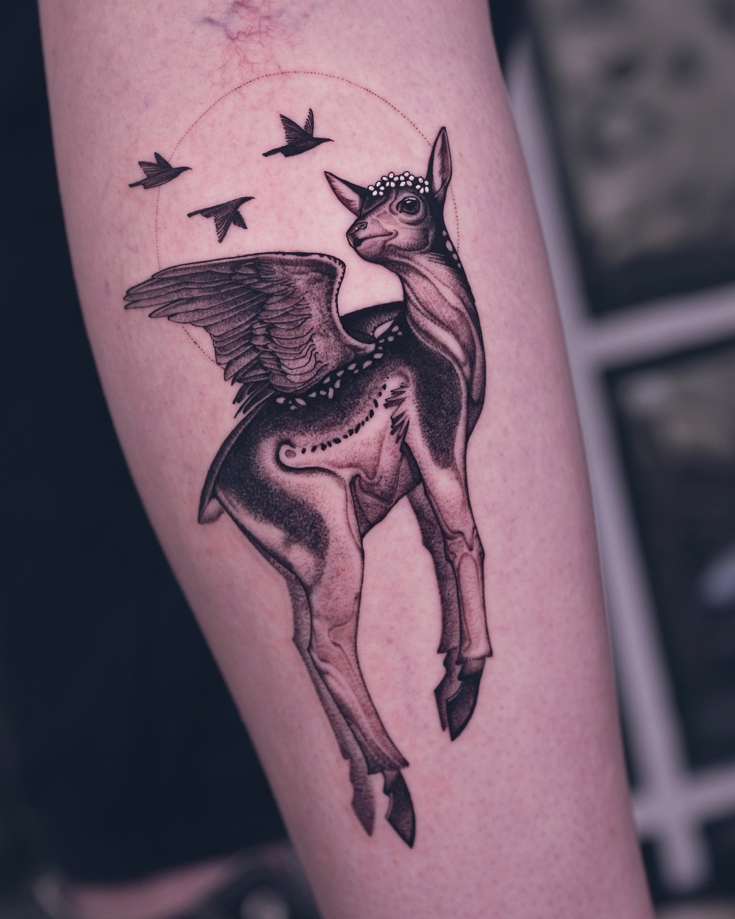 Tattoo by @9rukim — black_and_grey, realism
