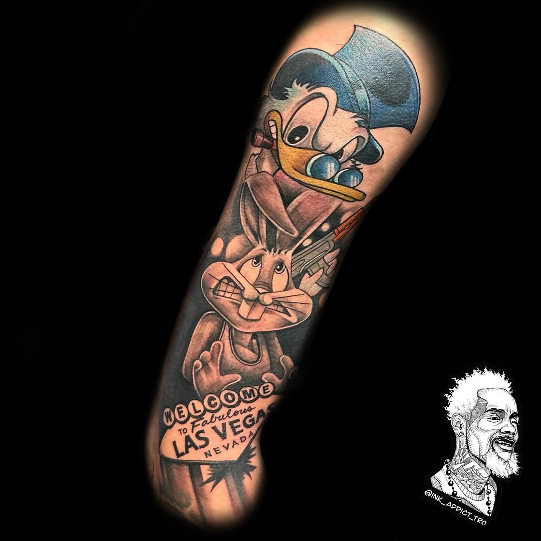 Tattoo by @ink_addict_tro โ new_school, black_and_grey