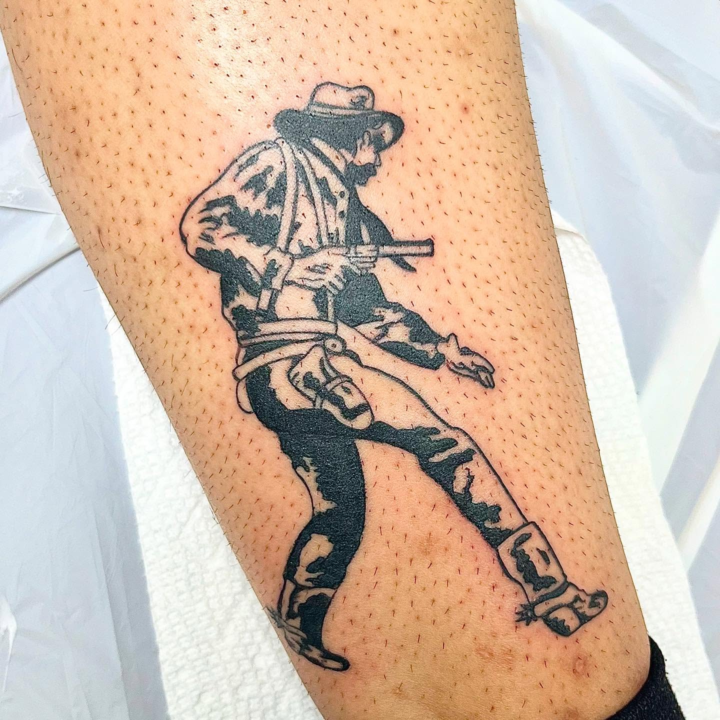 Tattoo by @atomicpanthertattoos — black_and_grey