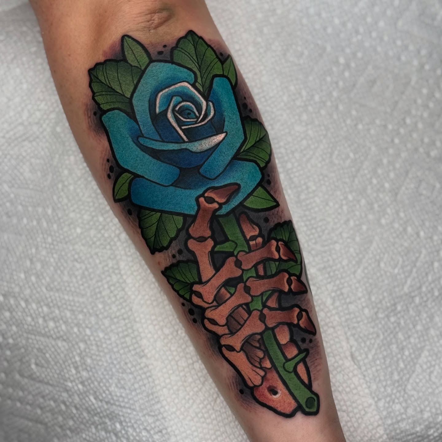 Tattoo by @tony_wayne — american_traditional, dotwork