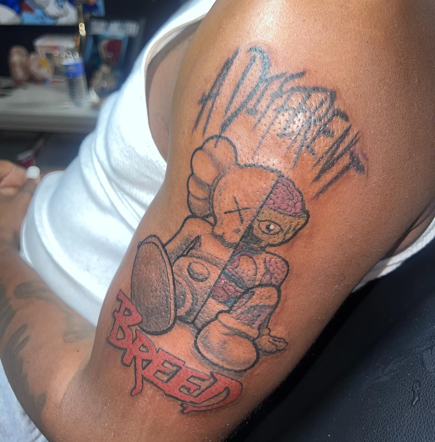 Tattoo by @ace2135 — dotwork, anime