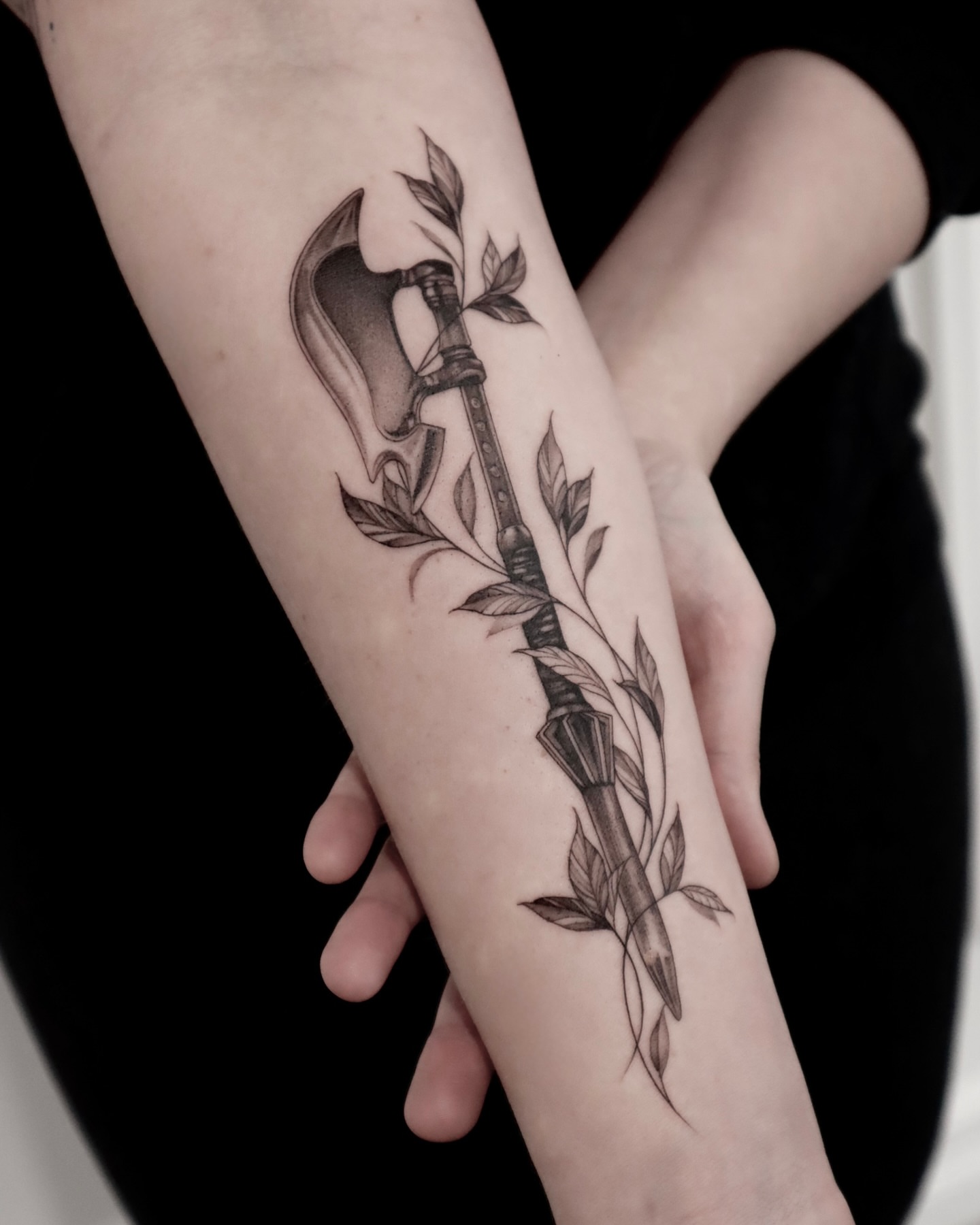 Tattoo by @rit13_ink — black_and_grey