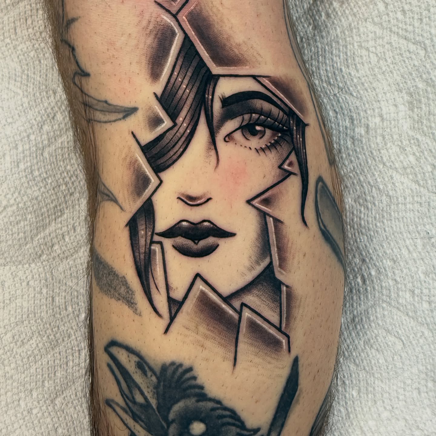Geometric woman geometric tattoo on the forearm by ๐ท๐๐๐๐ ๐ฎ๐๐๐๐
