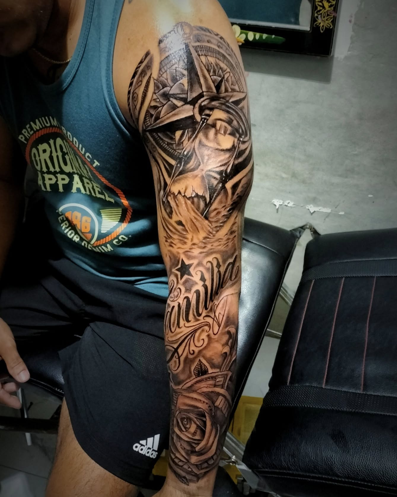 Statue of liberty American traditional tattoo on the forearm by Peter John
