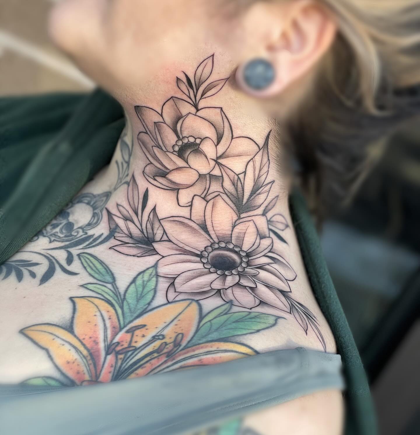 Tattoo by @duffyfortner โ black_and_grey