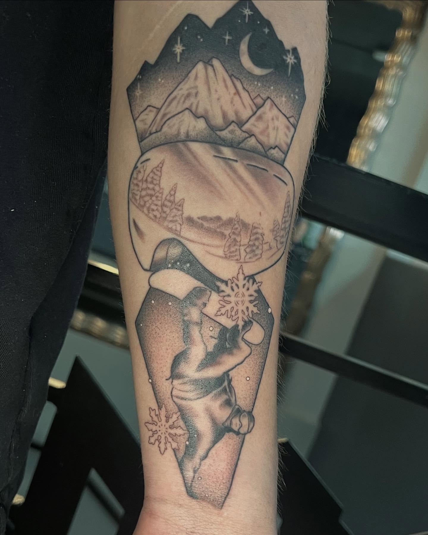 Tattoo by @keithgobleart — dotwork, black_and_grey