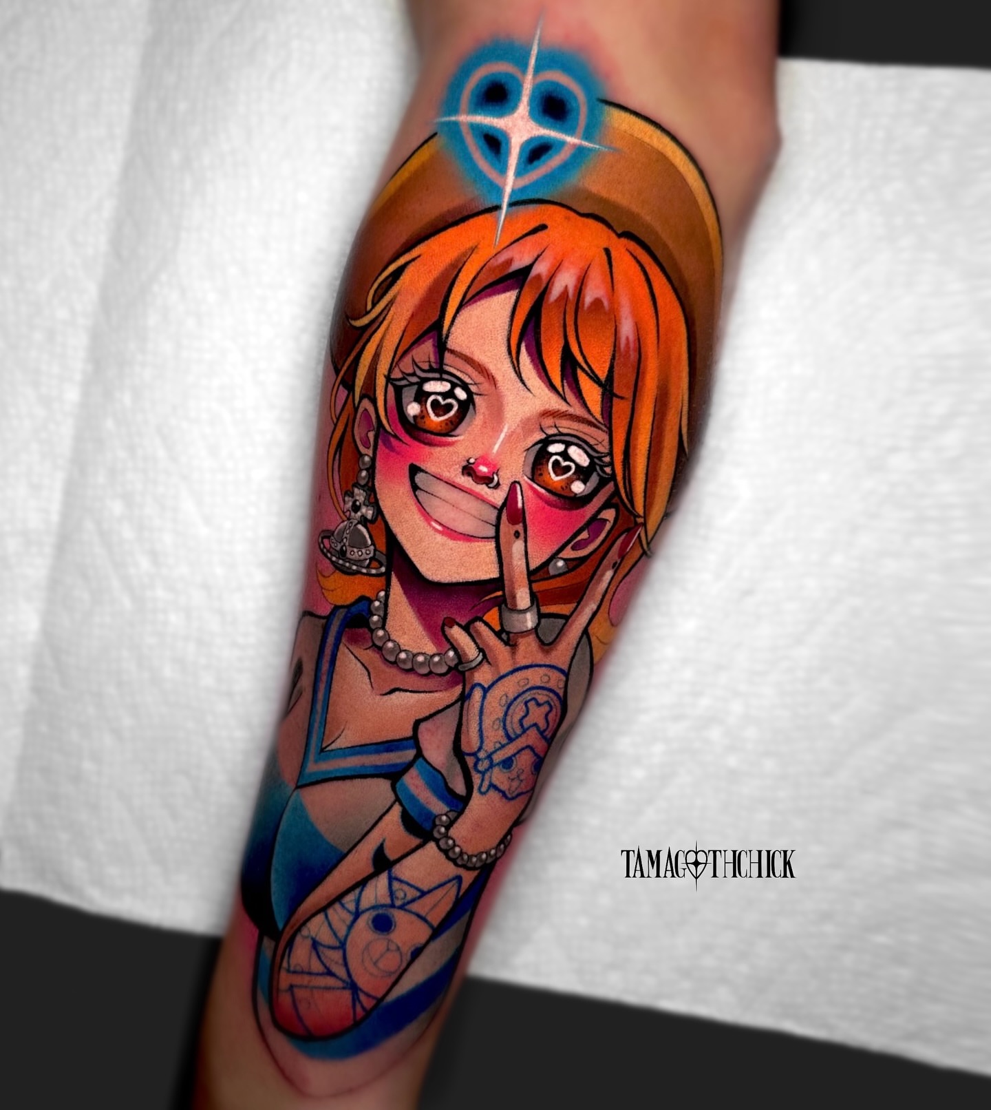 Tattoo by @tamagothchick β anime, illustrative