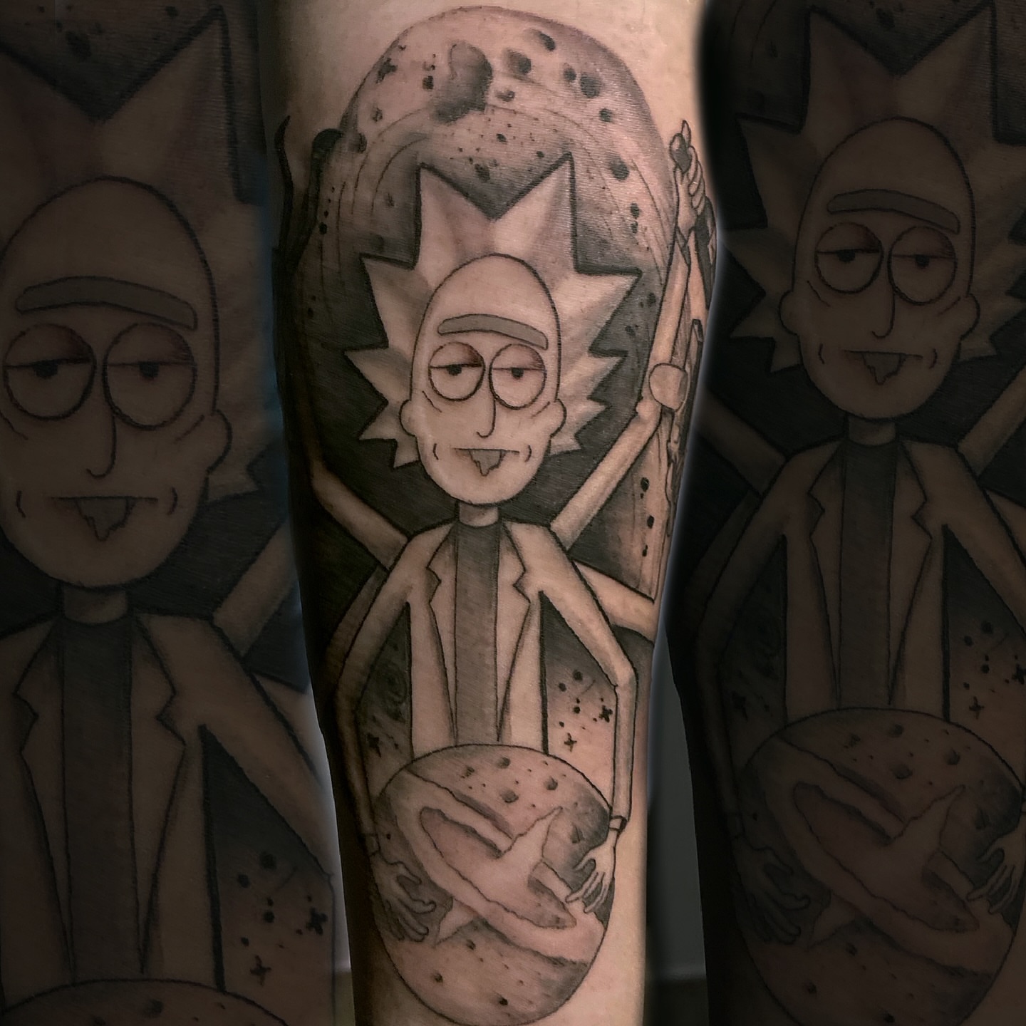 Tattoo by @samrockwell_ink — black_and_grey