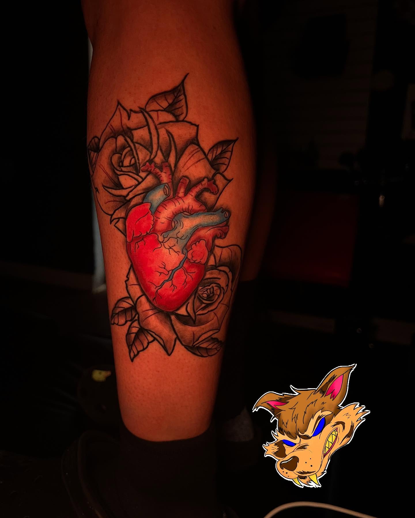 Tattoo by @_glassink — realism, dotwork