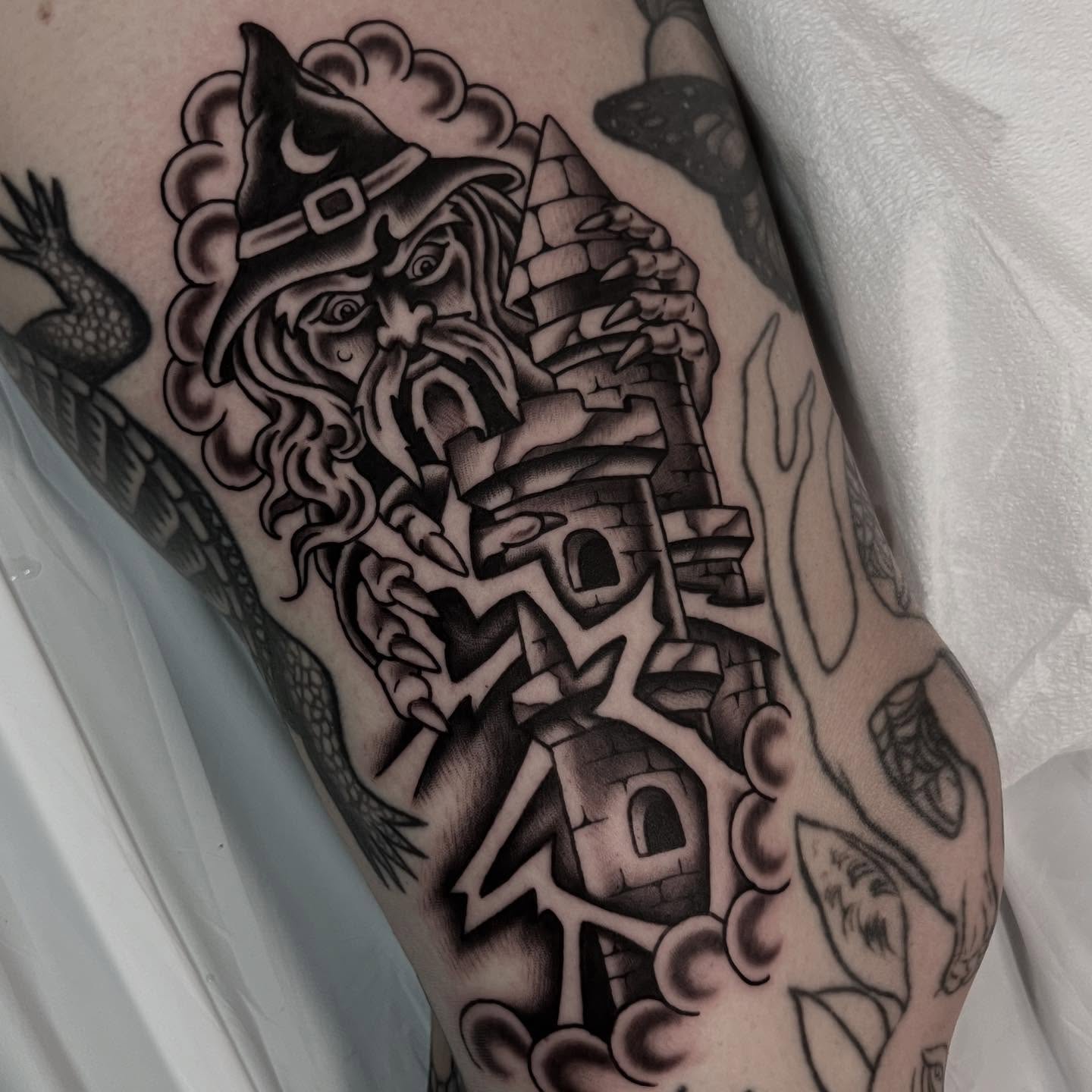 Tattoo by @brandontattoos — american_traditional, black_and_grey