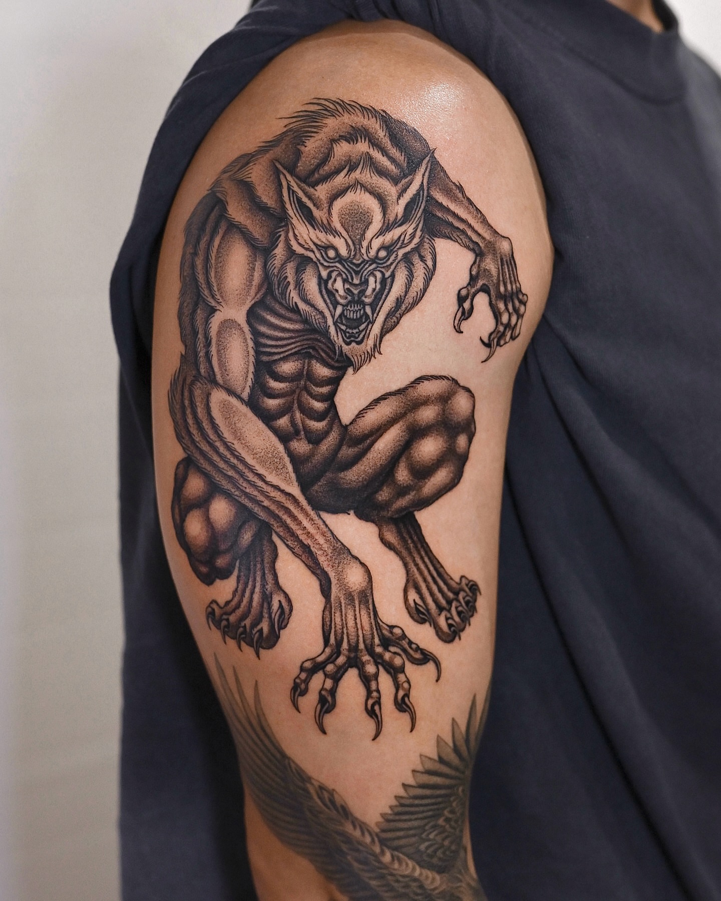 Tattoo by @monkeybob_ttt — black_and_grey, realism