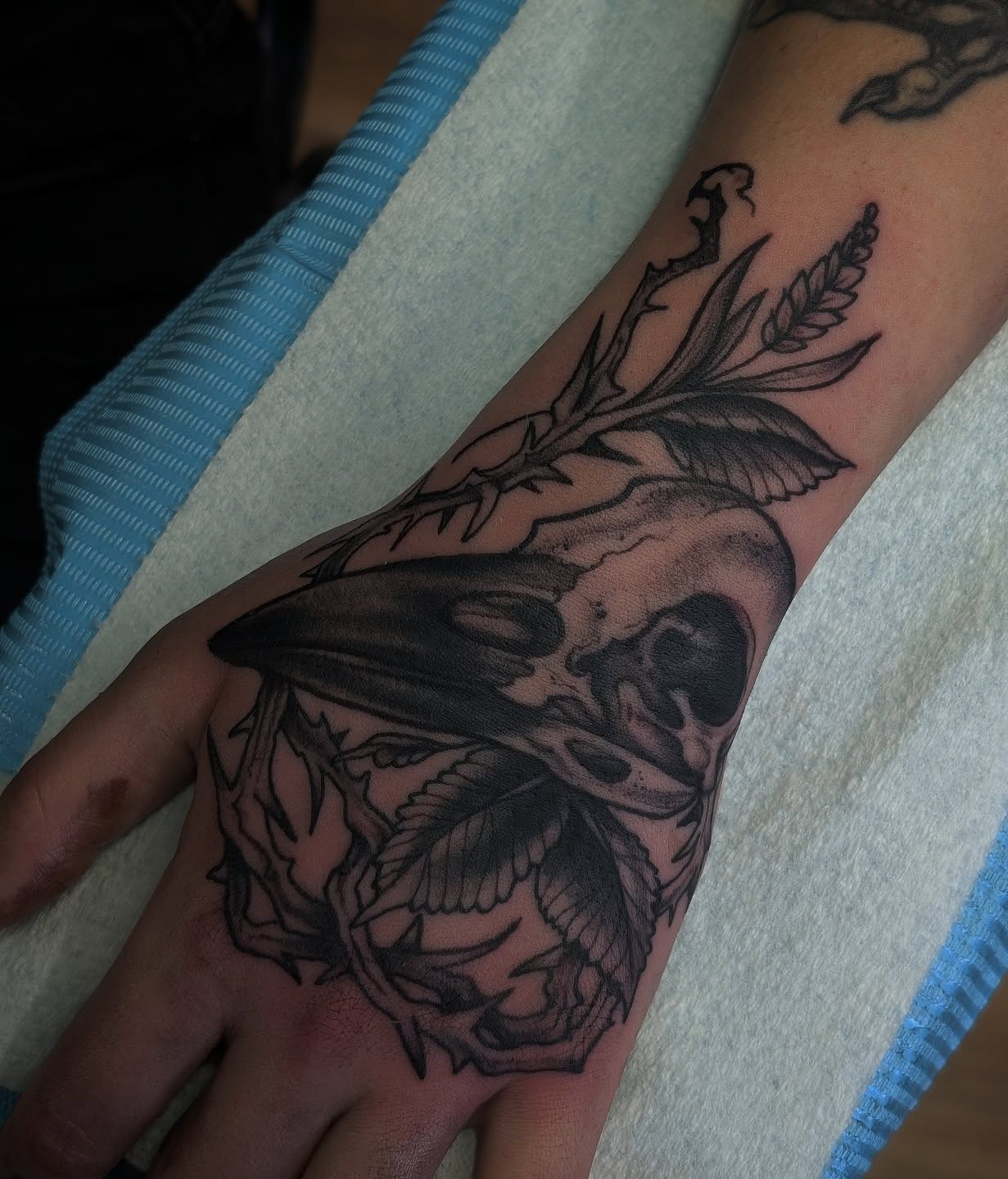 Tattoo by @haleygunz — black_and_grey