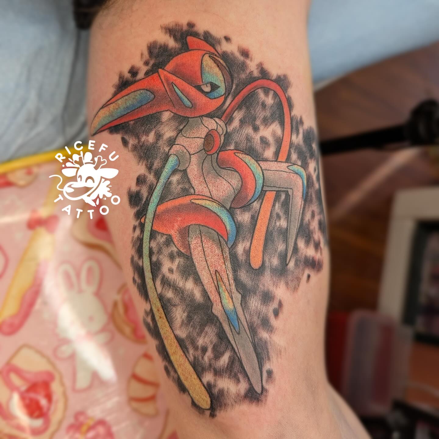Tattoo by @ricefu_asa — dotwork, anime