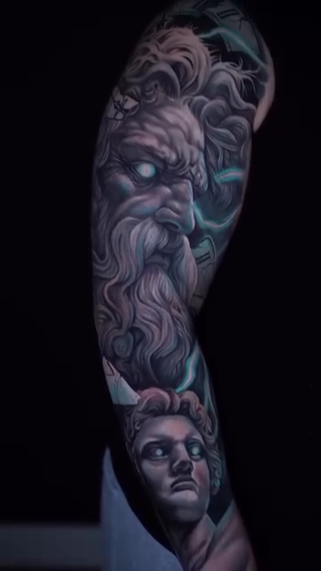 Greek mythological figures realism tattoo by Yasmani ramirez