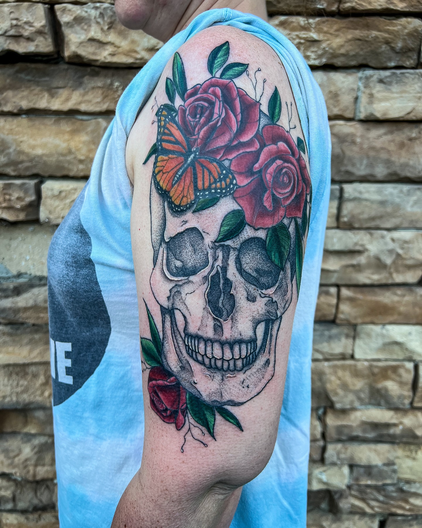 Tattoo by @reaganinks — realism, dotwork
