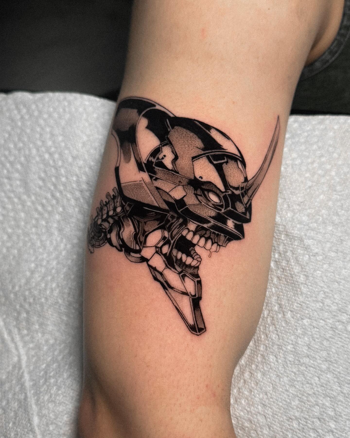 Tattoo by @yakir.tattooer — dotwork, geometric