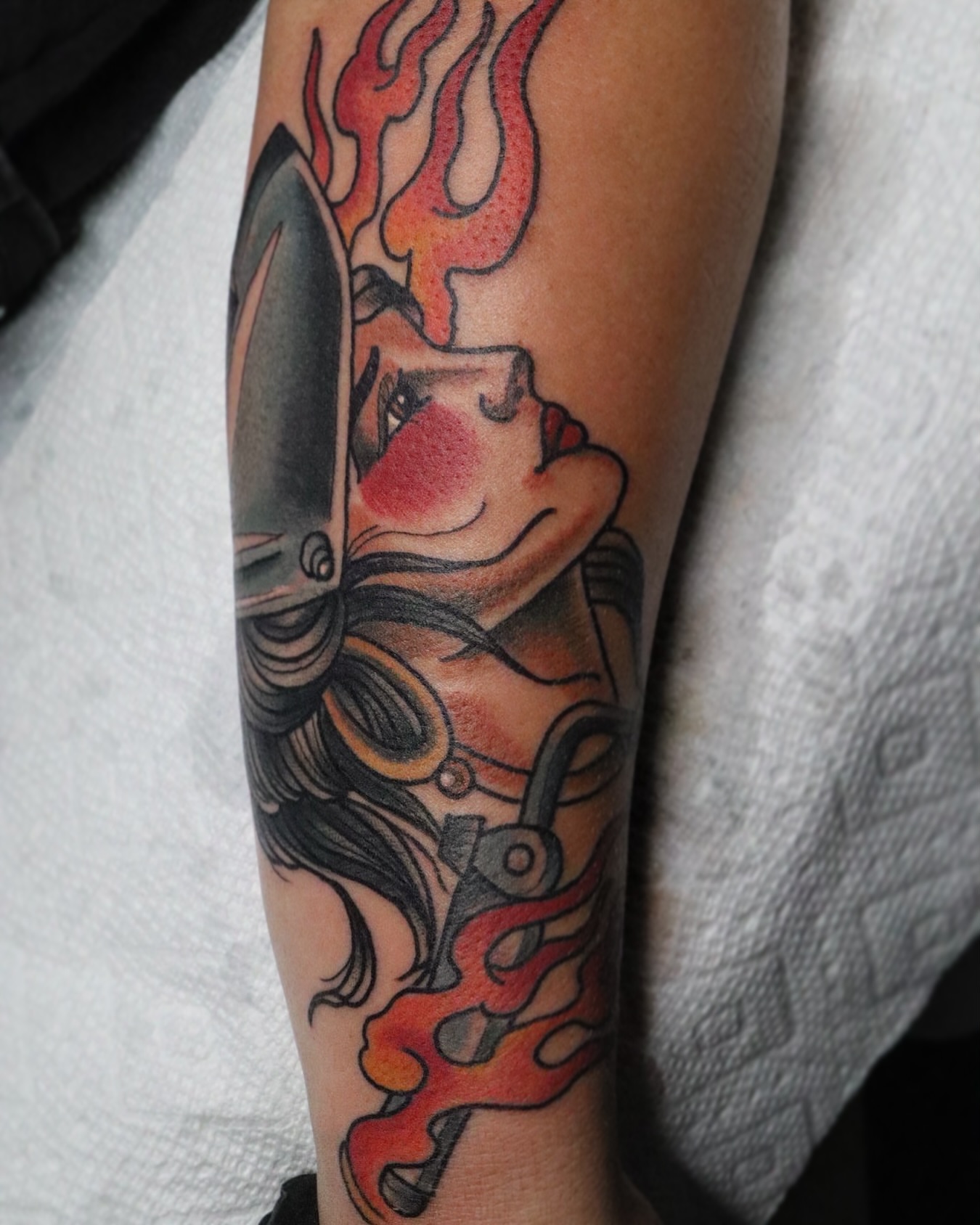 Tattoo by @shawzyriverside — american_traditional, dotwork