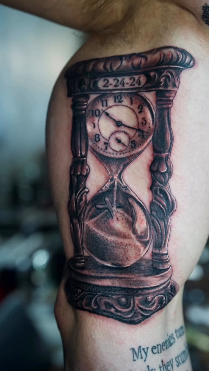 Tattoo by @pyramidofink β realism, black_and_grey