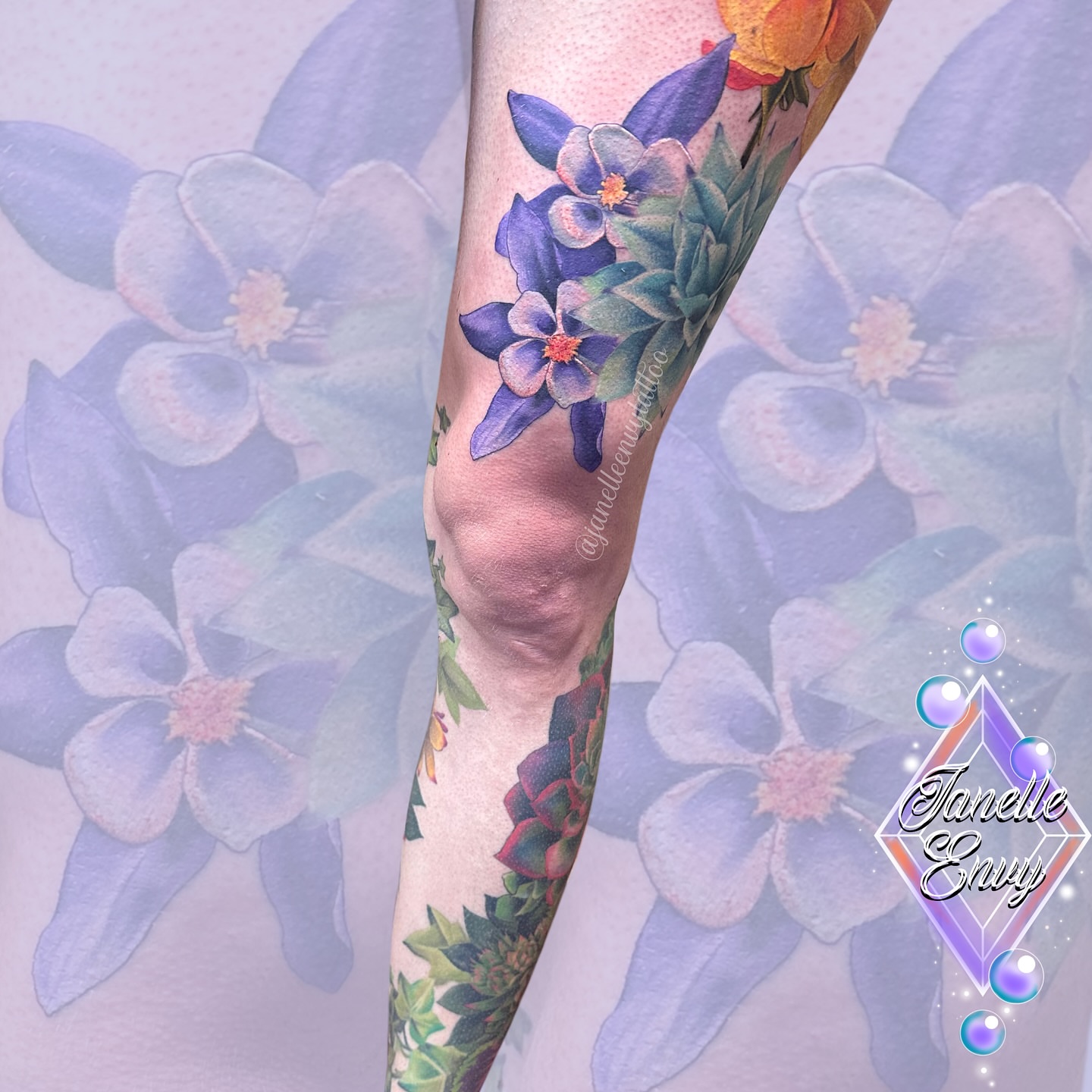 Tattoo by @janelleenvytattoo — dotwork, realism