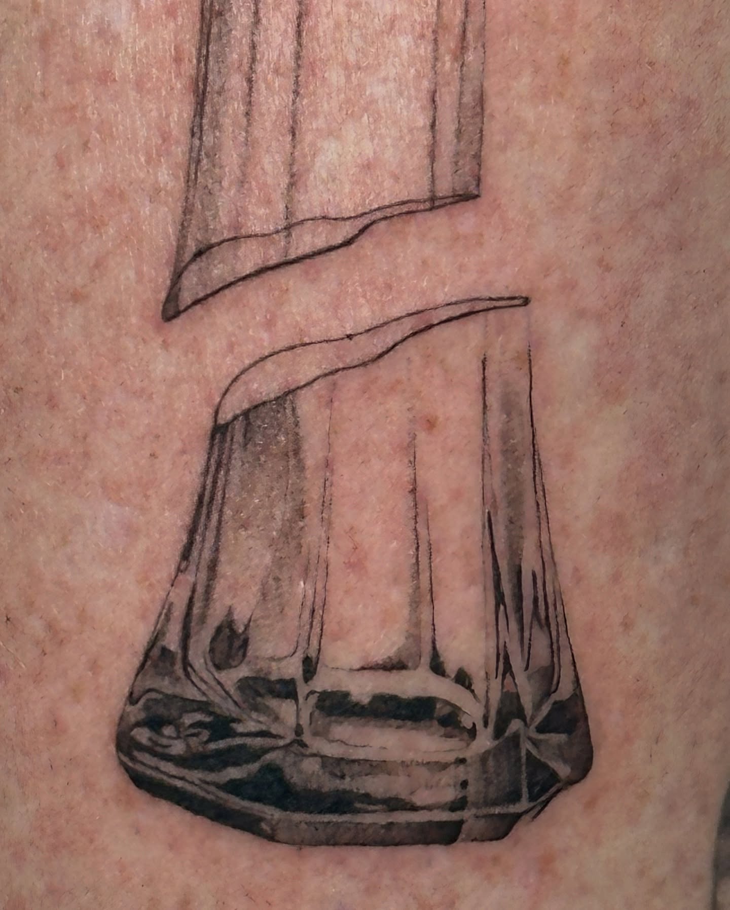 Sailboat black and grey tattoo on the forearm by christy 💌
