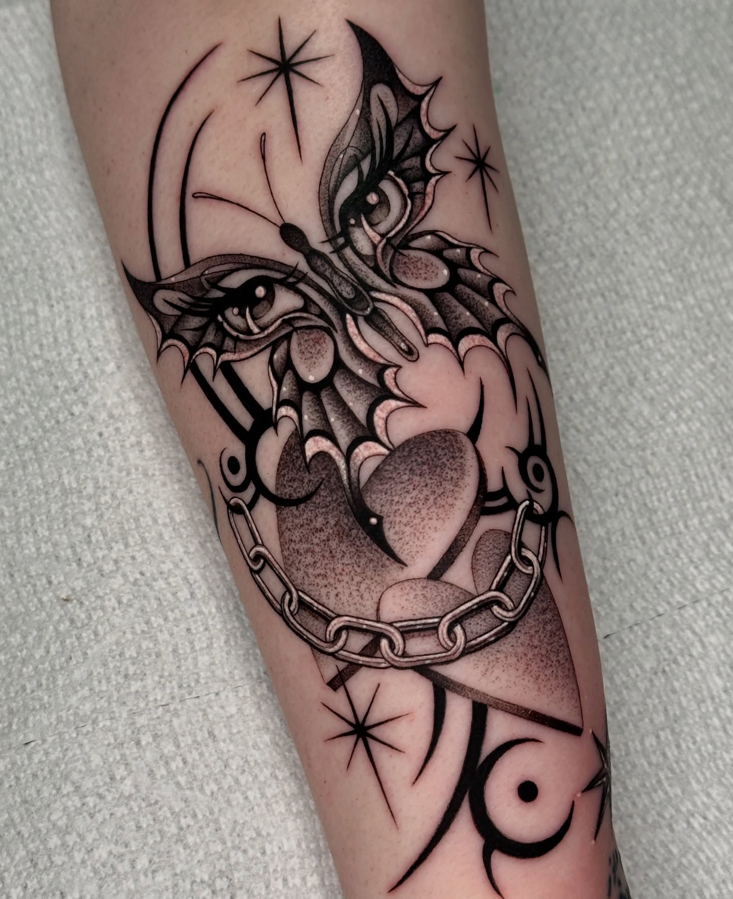 Tattoo by @ellafromhella — dotwork, black_and_grey