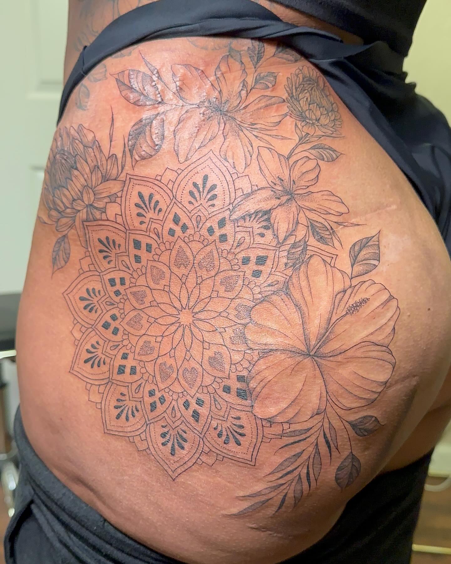 Tattoo by @bboujeeink2 — dotwork, geometric