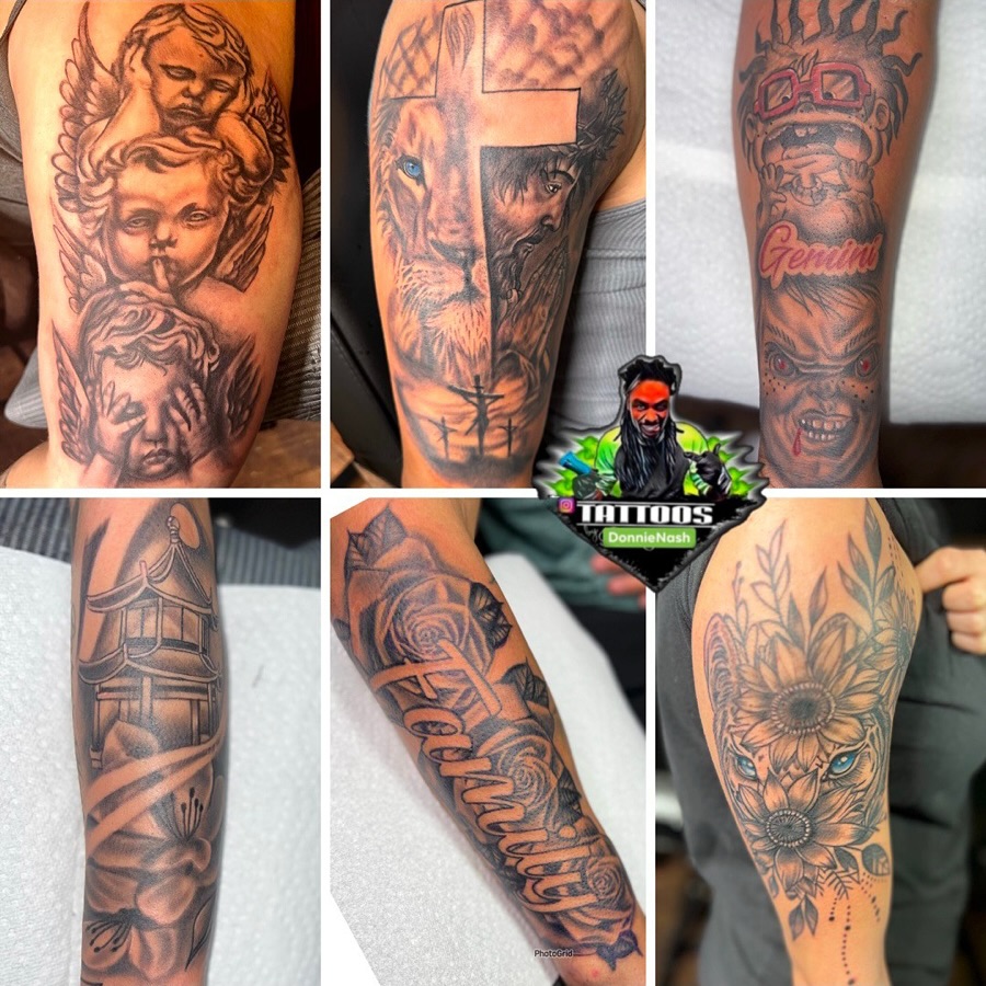 Tattoo by @tattoosbydonnienash — black_and_grey