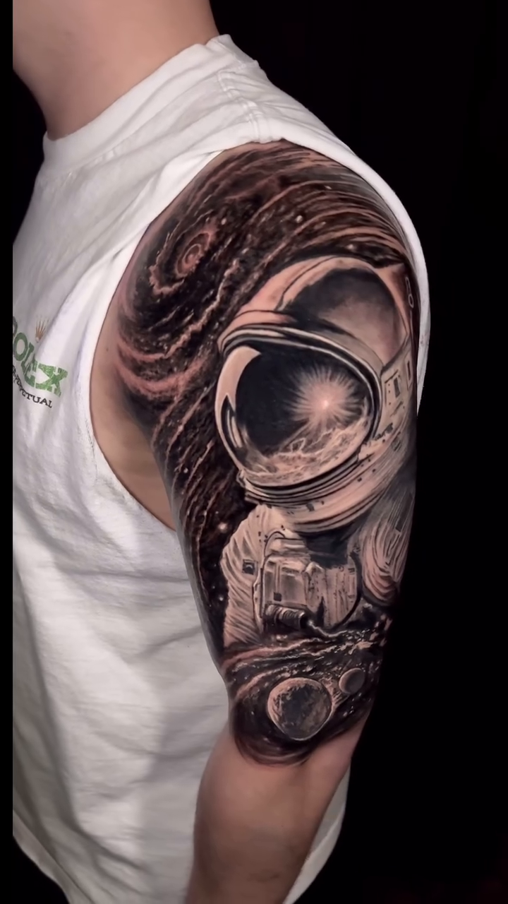 Tattoo by @coryjamestattoo — realism, black_and_grey