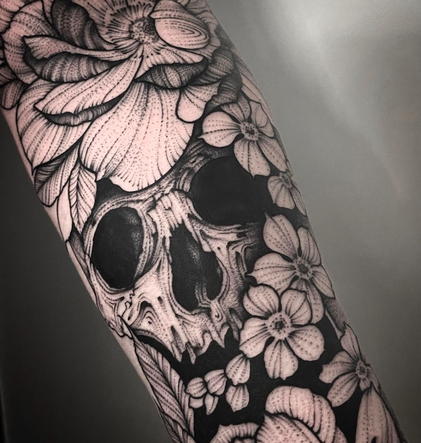 Tattoo by @finelineperception — black_and_grey, realism